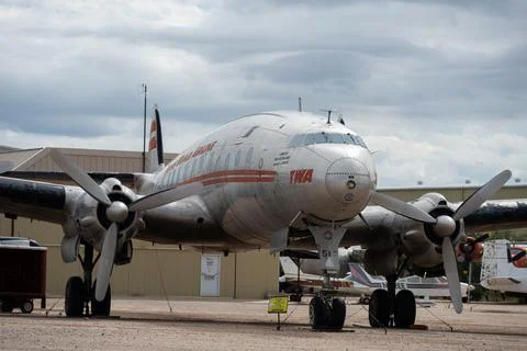 A Lockheed Constellation on display at the Pima Air and Space Museum Stock Photos