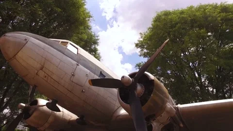 Lockheed Electra 12A Airplane Famous From Casablanca Movie Grounded in Sao Stock Footage 136634152