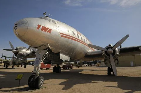 Lockheed L-049 Constellation, Star of Switzerland, Pima Air &amp; Space Museum, T Stock Photos