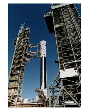 The Lockheed Martin Atlas 1 expendable launch vehicle (AC-79) which will ca.. Stock Photos