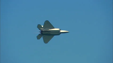 Lockheed Martin F-22 Raptor Roll Stock Footage 56361182