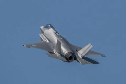 Lockheed Martin F-35 Lightning II, a 5th-generation fighter jet. Stock Photos