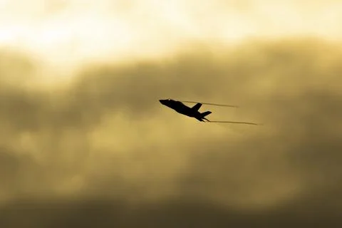 Lockheed Martin F-35 Lightning II fighter jet military aircraft of the United Stock Photos