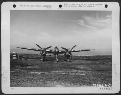 A Lockheed P-38 Lightning Of The 94Th Fighter Sq., 1St Fighter Group, Load... Stock Photos