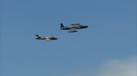 Lockheed T-33 Formation Fly By Vídeos de archivo 41779636