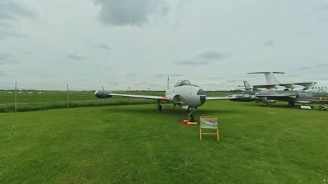Lockheed T-33 shooting star military plane on display Stock-Footage 240986160