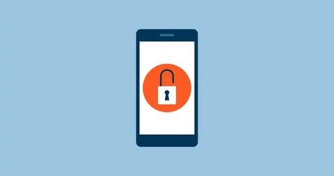 Locking and unlocking smartphone Stock Footage 118090641