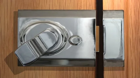 Locking Apartment Door Dead Bolt Lock Stock Footage 130958269