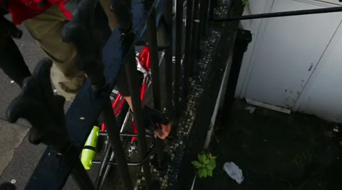 Locking Bicycle Video stock 33624933