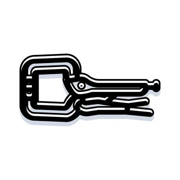 Locking clamp hand tool construction industry equipment Ilustración de archivo