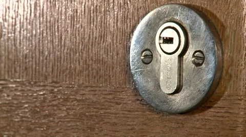 Locking door Stock Footage 2853899