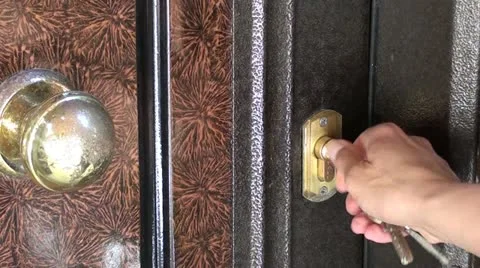 Locking door Stock Footage