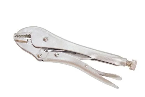 Locking pliers with closed jaws. Stock Photos