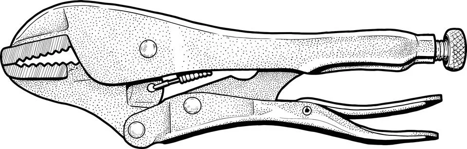 Locking Pliers Stock Illustration