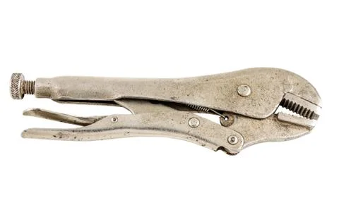 Locking pliers isolated Stock Photos
