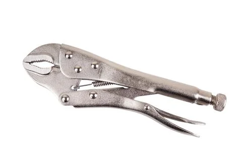 Locking pliers isolated on a white background.. Stock Photos