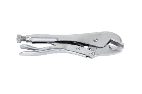 Locking pliers on white Stock Photos