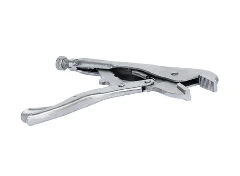 Locking pliers on white Stock Photos