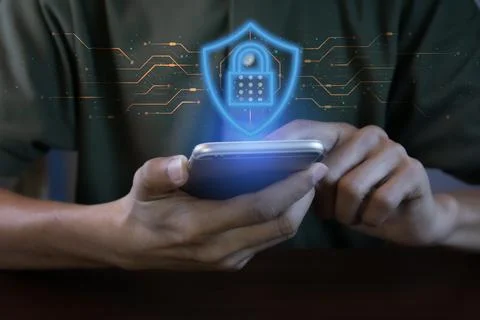 Lockmark Cyber ??????Security Internet Protect from hacker attacks The conc.. 写真素材