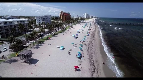 Lockoff Beach at Deerfield Beach Florida Video stock 93947698