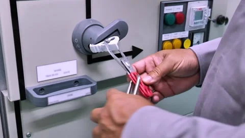 Lockout Tagout Electrical Isolation Procedure Before Industrial Maintenance Видео 337941683