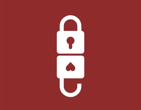 Lockpad with different key hole heart shape Stockillustratie
