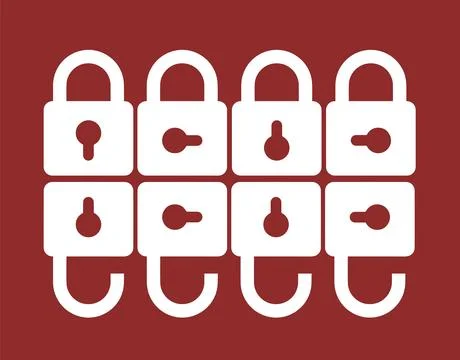Lockpads with different key hole directions Иллюстрация