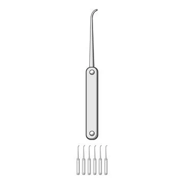 Lockpicking tool for access and security manipulation Stock Illustration