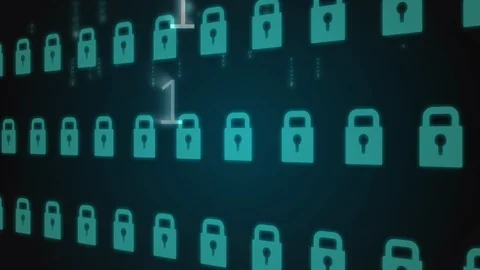 Locks and binary codes Stock Footage 106273201