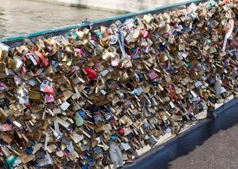 Locks on the bridge Stock Photos