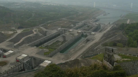 Locks at the Dam (Converted) Stock Footage 39827803