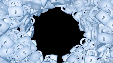 Locks fly in different directions. Unlocking and breaking the security system. Stock Footage 120709316