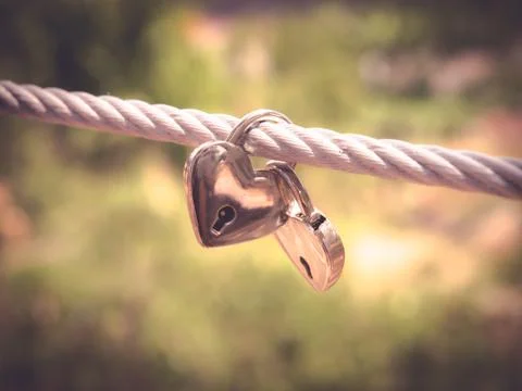 Locks in hart shape Fotos de archivo