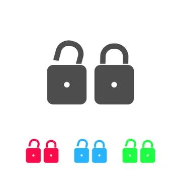 Locks icon flat Stockillustratie