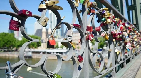 Locks. locked. love romantic couple. togetherness. promises. memories Stock Footage 64538294