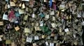 The locks of love in Paris, France, Europe HD Footage