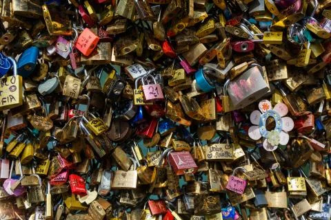 Locks of love Foto stock