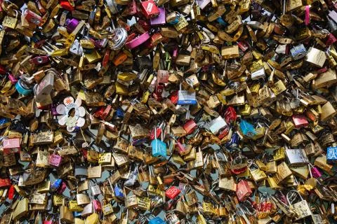 Locks of love 스톡 사진