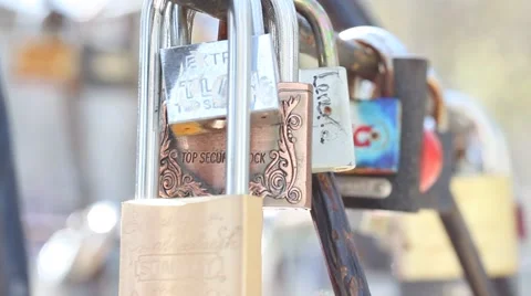 Locks of lovers Video stock 61133550