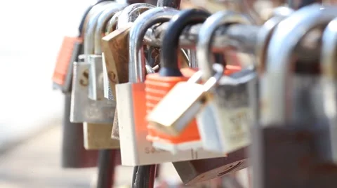 Locks of lovers Video stock 61133733