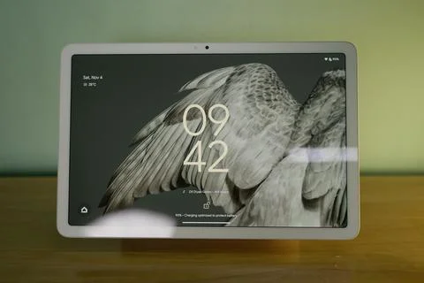Lockscreen on a google pixel android tablet Stock Photos