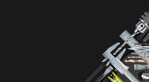 Locksmith corner composition, craft hand metal processing and work skill. Stock Illustration