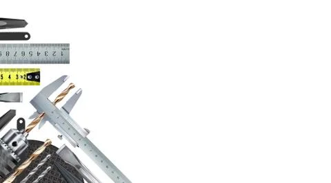 Locksmith decor corner composition on theme of craft hand metal processing Stock Illustration