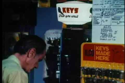 Locksmith making a key Stock Footage 11357148