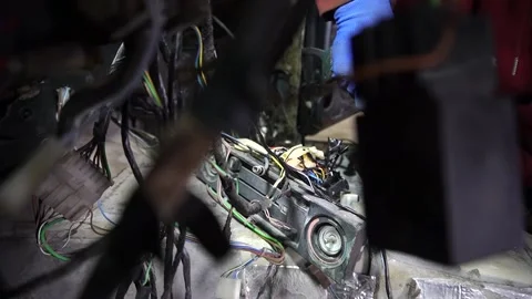 A locksmith performs metal drilling Stock Footage 222889317