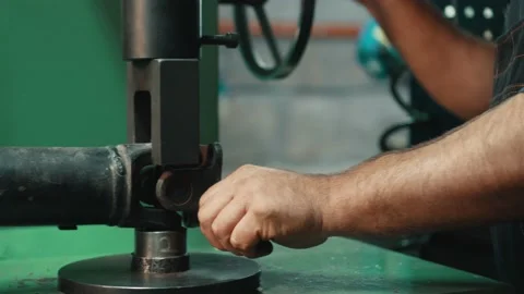 A locksmith repairing a gimbal. Stock Footage 142589489