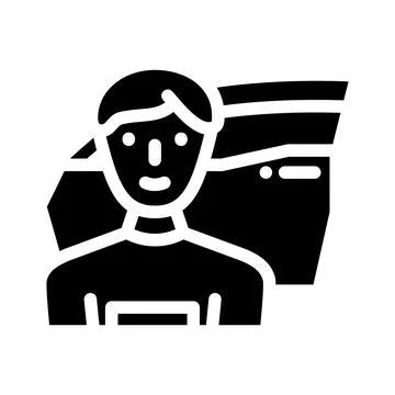 Locksmith repairman glyph icon vector illustration Stock Illustration