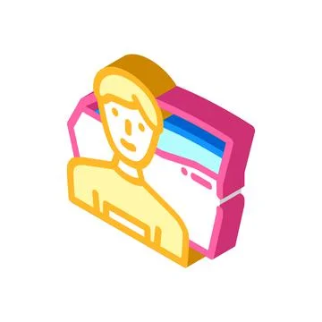 Locksmith repairman isometric icon vector illustration Stock Illustration