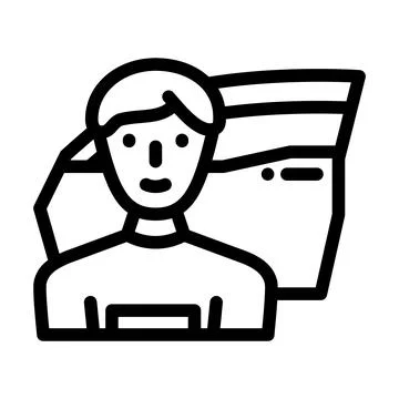 Locksmith repairman line icon vector illustration Stock Illustration