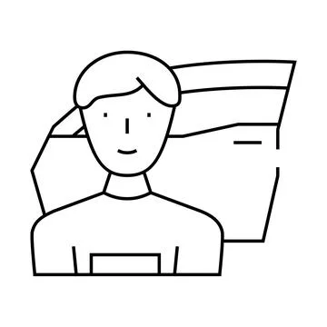 Locksmith repairman line icon vector illustration Stock Illustration